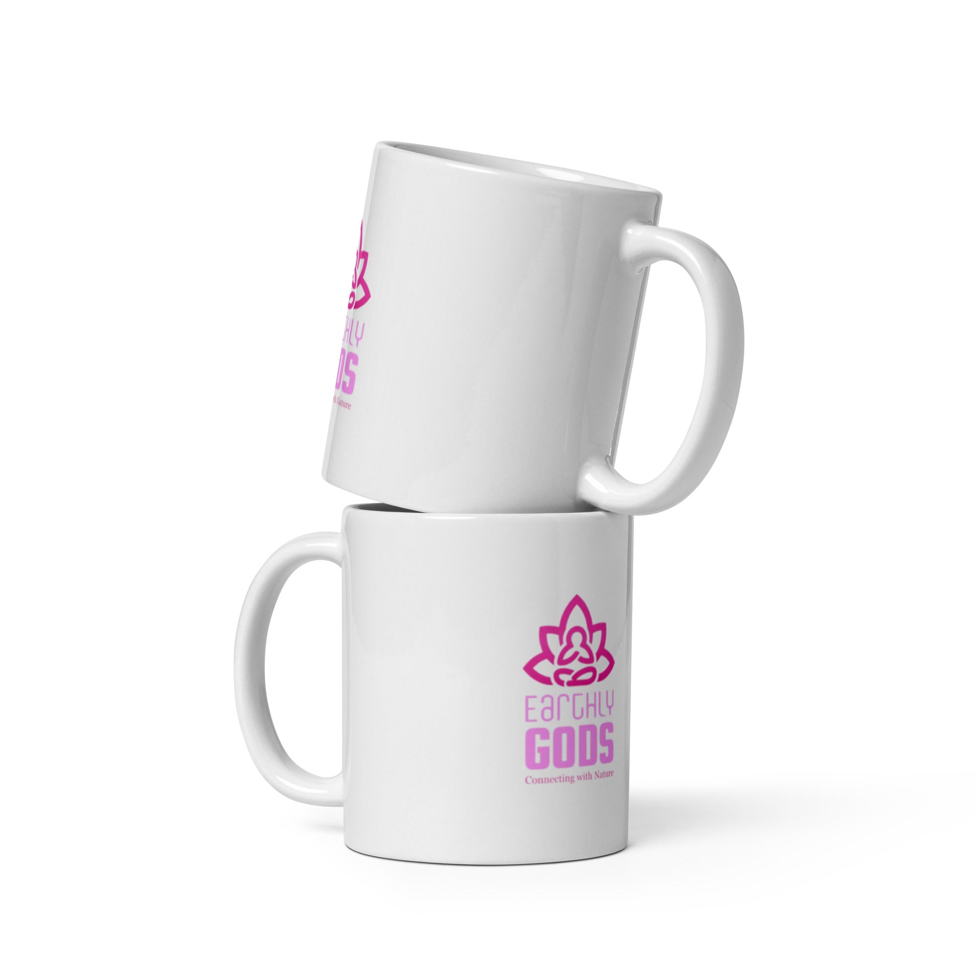 White glossy mug